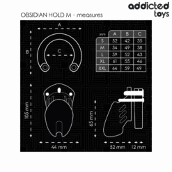 ADDICTED TOYS LOCKED - OBSIDIAN HOLD JAULA PARA PENE TALLA M - piKanteo | Despierta tu lado más piKante