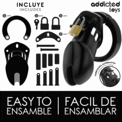 ADDICTED TOYS LOCKED - OBSIDIAN HOLD JAULA PARA PENE TALLA M - piKanteo | Despierta tu lado más piKante