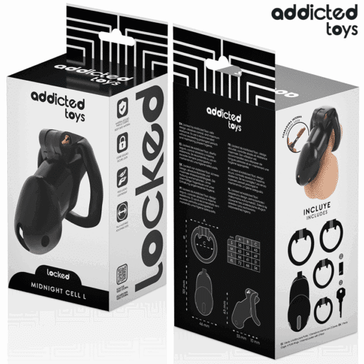 ADDICTED TOYS LOCKED - MINDNIGHT CELL JAULA PARA PENE TALLA L - Imagen 6