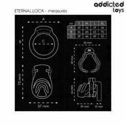 ADDICTED TOYS LOCKED - ETERNAL LOCK JAULA PARA PENE 9 CM - piKanteo | Despierta tu lado más piKante