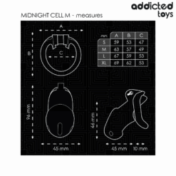 ADDICTED TOYS LOCKED - MINDNIGHT CELL JAULA PARA PENE 4.2 CM TALLA M - piKanteo | Despierta tu lado más piKante