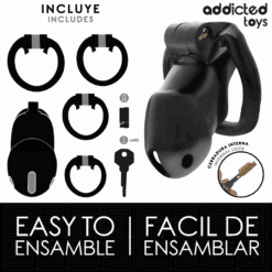 ADDICTED TOYS LOCKED - MINDNIGHT CELL JAULA PARA PENE 4.2 CM TALLA M - piKanteo | Despierta tu lado más piKante
