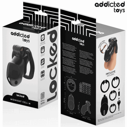 ADDICTED TOYS LOCKED - MINDNIGHT CELL JAULA PARA PENE 4.2 CM TALLA M - Imagen 6