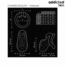 ADDICTED TOYS LOCKED - CHAINED HOLLOW JAULA PARA PENE 10,5 CM - piKanteo | Despierta tu lado más piKante