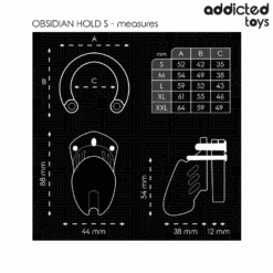 ADDICTED TOYS LOCKED - OBSIDIAN HOLD JAULA PARA PENE TALLA S - piKanteo | Despierta tu lado más piKante