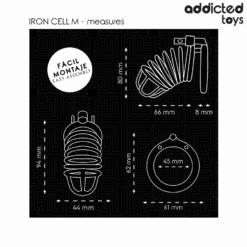 ADDICTED TOYS LOCKED - IRON CELL JAULA PARA PENE DE METAL TALLA M - piKanteo | Despierta tu lado más piKante