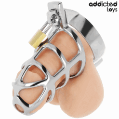 ADDICTED TOYS LOCKED - SILVER LOCK JAULA PARA PENE DE METAL TALLA M - piKanteo | Despierta tu lado más piKante