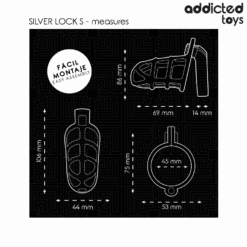 ADDICTED TOYS LOCKED - SILVER LOCK JAULA PARA PENE DE METAL TALLA S - piKanteo | Despierta tu lado más piKante