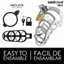 ADDICTED TOYS LOCKED - SILVER LOCK JAULA PARA PENE DE METAL TALLA S - piKanteo | Despierta tu lado más piKante