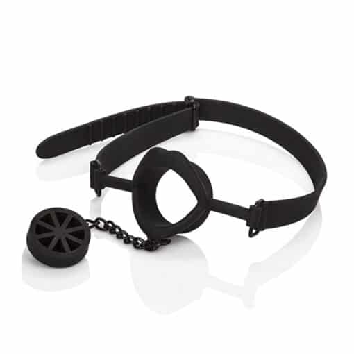 CALEXOTICS - SCANDAL MORDAZA CON TAPÓN DE SILICONA NEGRO