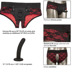 CALEXOTICS - SCANDAL SET DE BRAGUITAS SIN ENTREPIERNAS CON DILDO TALLA L/XL - piKanteo | Despierta tu lado más piKante