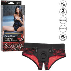 CALEXOTICS - SCANDAL SET DE BRAGUITAS SIN ENTREPIERNAS CON DILDO TALLA L/XL - piKanteo | Despierta tu lado más piKante