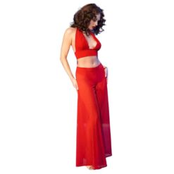 CHILIROSE - CR 4857 SET TOP Y PANTALONES ROJO TALLA S - piKanteo | Despierta tu lado más piKante