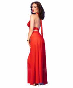 CHILIROSE - CR  4857 SET TOP Y PANTALONES ROJO TALLA S