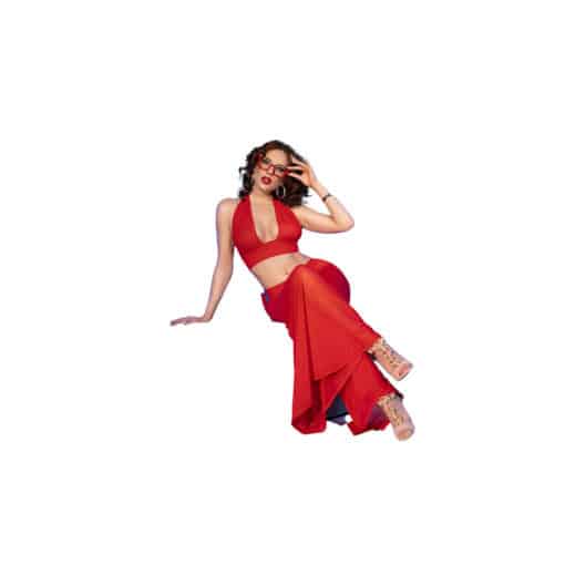 CHILIROSE - CR  4857 SET TOP Y PANTALONES ROJO TALLA XL - Imagen 4