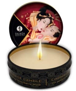 SHUNGA - MINI CARESS BY CANDELIGHT VELA MASAJE FRESAS Y CAVA 30 ML