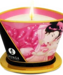 SHUNGA - MINI CARESS BY CANDELIGHT VELA MASAJE ROSAS AFRODISÍACAS 170 ML
