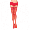 LEG AVENUE - MEDIAS ROJAS CON ENCAJE AUTOADHESIVAS