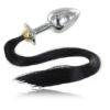 METAL HARD - PLUG ANAL ACERO CON COLA 8.89CM - piKanteo | Despierta tu lado más piKante