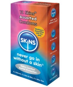 SKINS - PRESERVATIVOS NATURAL + FINO + PUNTOS & ESTRIAS 12 UDS