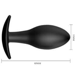 PRETTY LOVE - PLUG ANAL SILICONA ANCLA 8.5 CM NEGRO - piKanteo | Despierta tu lado más piKante
