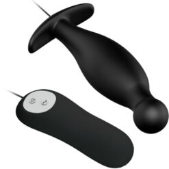 PRETTY LOVE - PLUG ANAL SILICONA 12 MODOS VIBRACIÓN NEGRO - piKanteo | Despierta tu lado más piKante