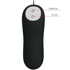 PRETTY LOVE - PLUG ANAL SILICONA 12 MODOS VIBRACIÓN NEGRO - piKanteo | Despierta tu lado más piKante