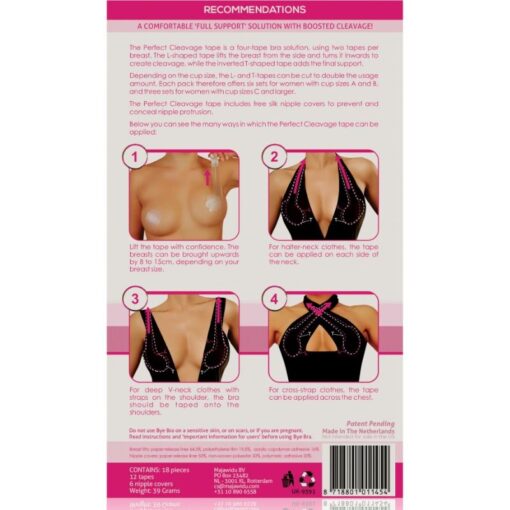 BYE-BRA - CINTA REALZADORA + CUBREPEZONES GRATIS COPA A-F - Imagen 2