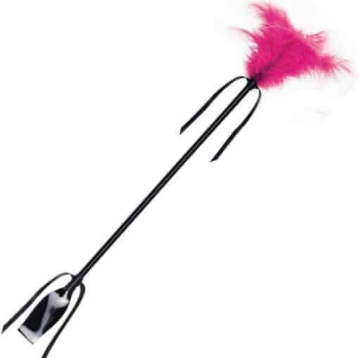 SECRETPLAY - FUSTA & PLUMA NEGRO Y FUCSIA - Imagen 2
