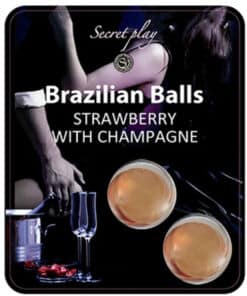 SECRETPLAY - SET 2 BRAZILIAN BALLS FRESAS CON CAVA