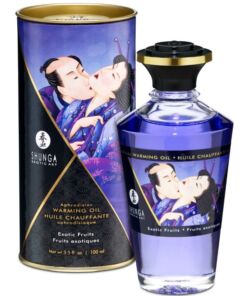 SHUNGA - ACEITE MASAJE EFECTO CALOR SABOR FRUTAS EXÓTICAS 100 ML