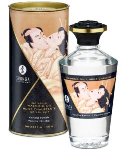 SHUNGA - ACEITE MASAJE EFECTO CALOR SABOR VAINILLA 100 ML