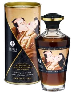 SHUNGA - ACEITE MASAJE EFECTO CALOR SABOR CAFÉ 100 ML