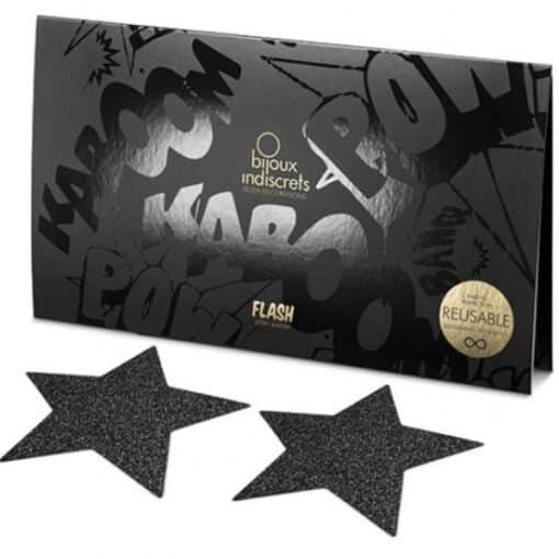 BIJOUX - INDISCRETS PEZONERAS FLASH ESTRELLA NEGRO - Imagen 3