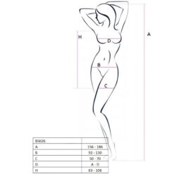 Alternative view of PASSION - WOMAN BS026 BODYSTOCKING ESTILO VESTIDO BLANCO TALLA ÚNICA