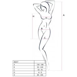 Alternative view of PASSION - WOMAN BS027 BODYSTOCKING ESTILO VESTIDO BLANCO TALLA ÚNICA