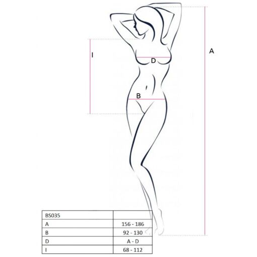 PASSION - WOMAN BS035 BODYSTOCKING NEGRO TALLA ÚNICA - Imagen 3