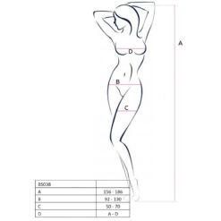 Alternative view of PASSION - WOMAN BS038 BODYSTOCKING ROJO TALLA ÚNICA