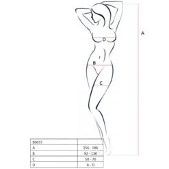 Alternative view of PASSION - WOMAN BS031 BODYSTOCKING BLANCO TALLA ÚNICA