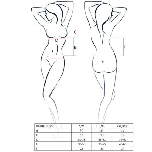 PASSION - WOMAN KATRISS CORSET NEGRO TALLA L/XL - Imagen 3
