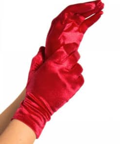 LEG AVENUE - GUANTES SATIN ROJO