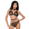 ME-SEDUCE - DOTTY SET DOS PIEZAS NEGRO S/M