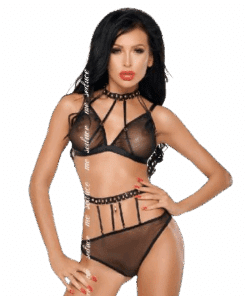 ME-SEDUCE - DOTTY SET DOS PIEZAS NEGRO S/M