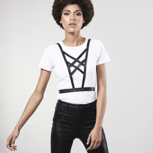 BIJOUX - INDISCRETS MAZE ARNES CRUZADO CON ESCOTE NEGRO - Imagen 3