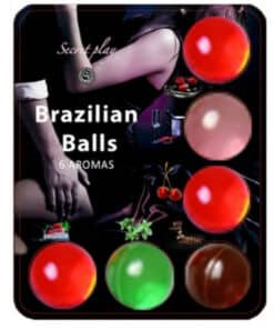 SECRETPLAY - 6 HOT BALLS LUBRICANTE CON AROMA DE FRUTAS