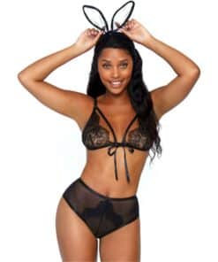 LEG AVENUE - SET 3 PIEZAS CONEJITA SEXY TALLA ÚNICA