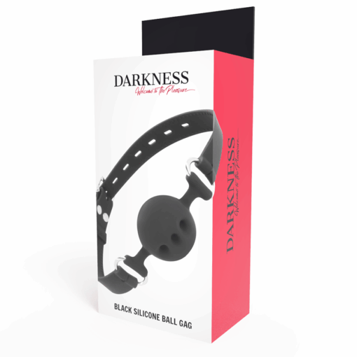 DARKNESS - MORDAZA TRANSPIRABLE SILICONA NEGRO - Imagen 4