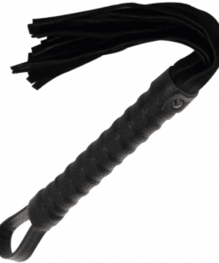DARKNESS - LÁTIGO BONDAGE NEGRO CON MANGO DE PIEL
