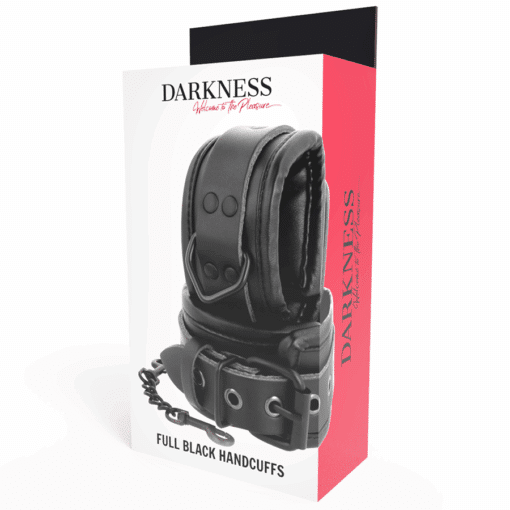 DARKNESS - ESPOSAS AJUSTABLES MANOS LEATHER NEGRO - Imagen 6