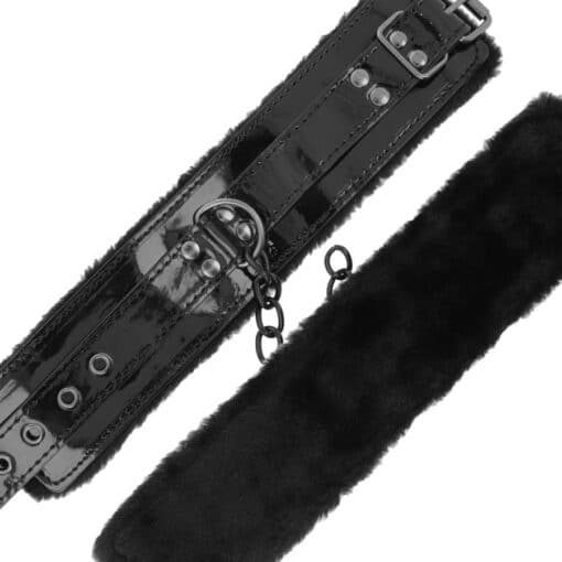 DARKNESS - ESPOSAS CUERO AJUSTABLES TOBILLOS NEGRO CON CANDADO - Imagen 6